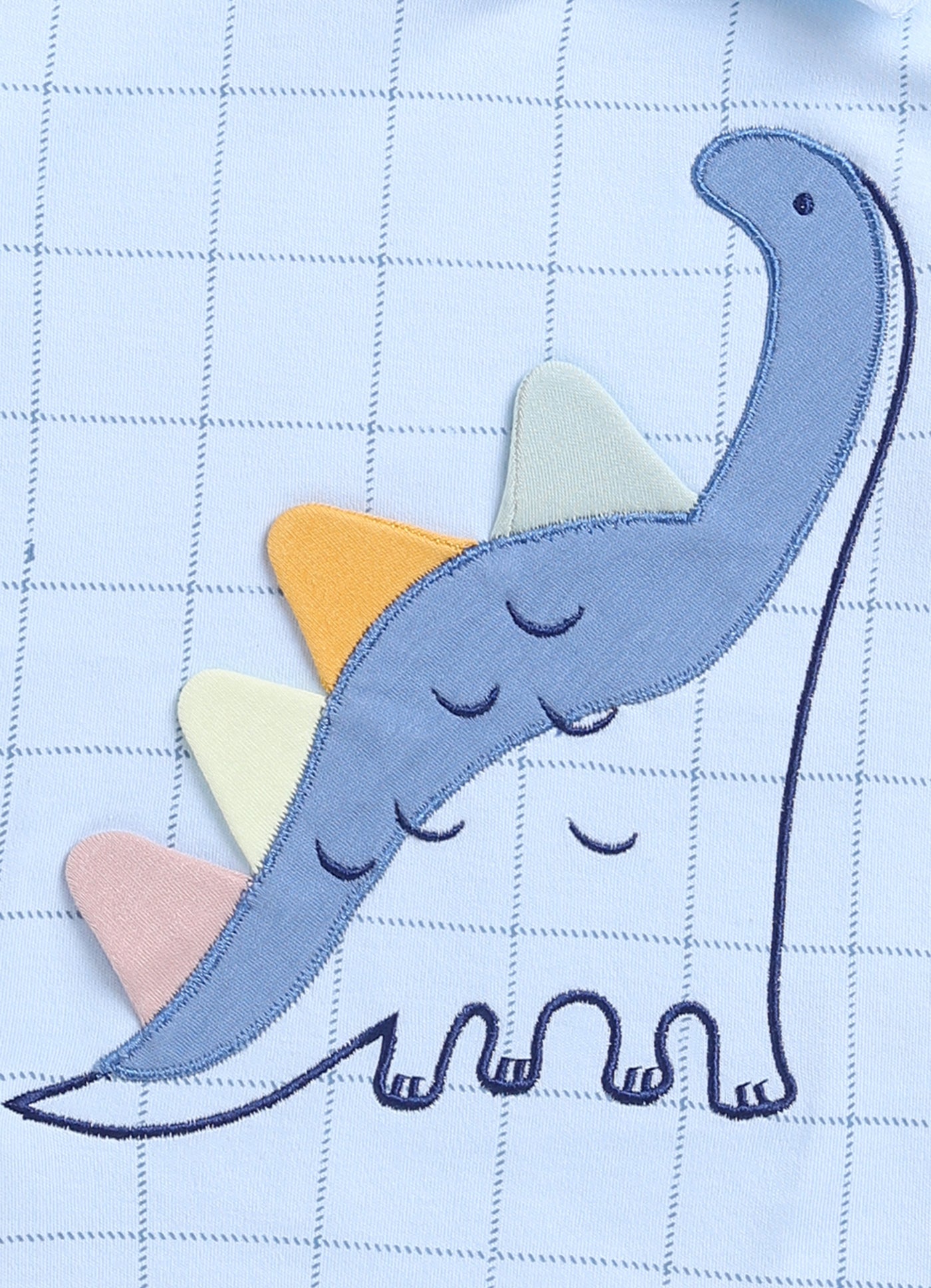 Baby Boy Dino Half T Shit & Shorts-Sky Blue