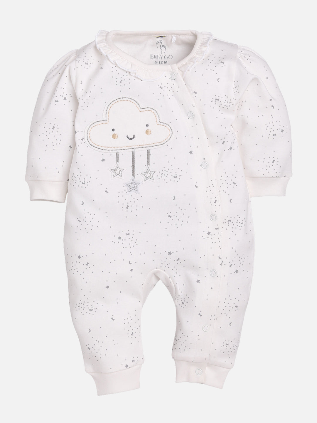 100% Pure Cotton Romper/Bodysuit/Sleepsuit for Baby Girls WHITE