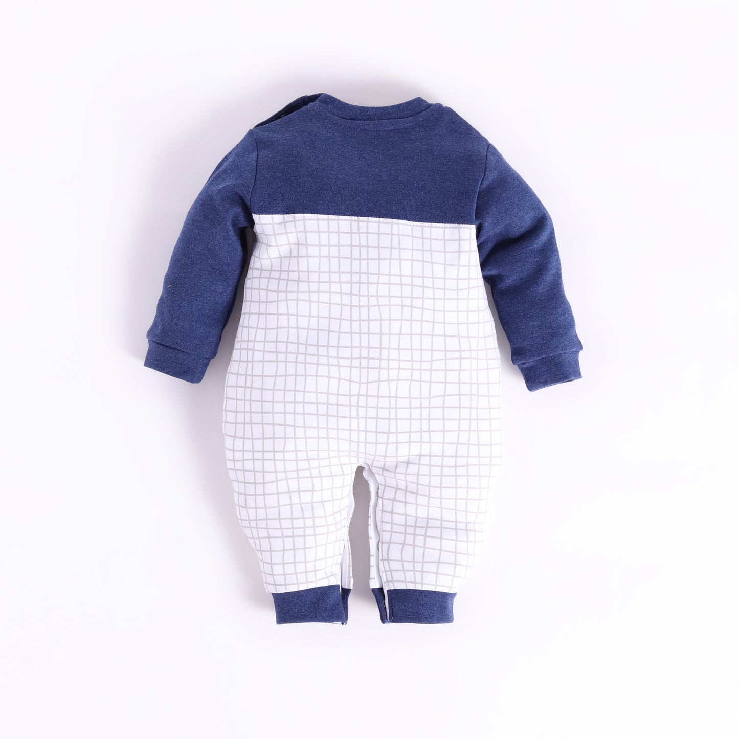 Cute cat prinetd full sleeves Rompe for Baby Boy-NAVY