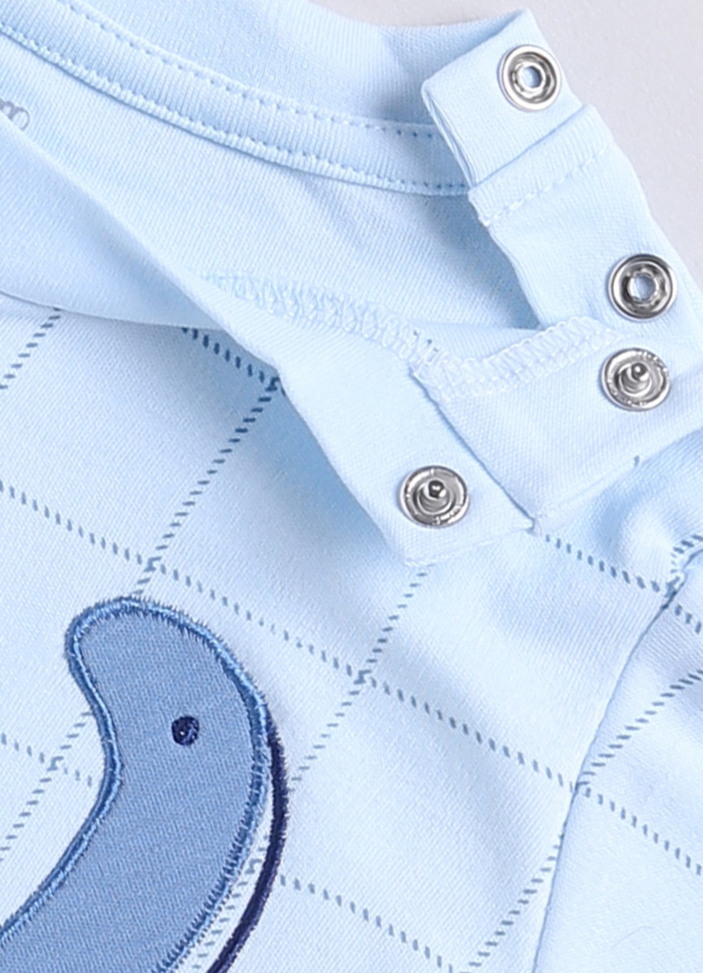 Baby Boy Dino Half T Shit & Shorts-Sky Blue
