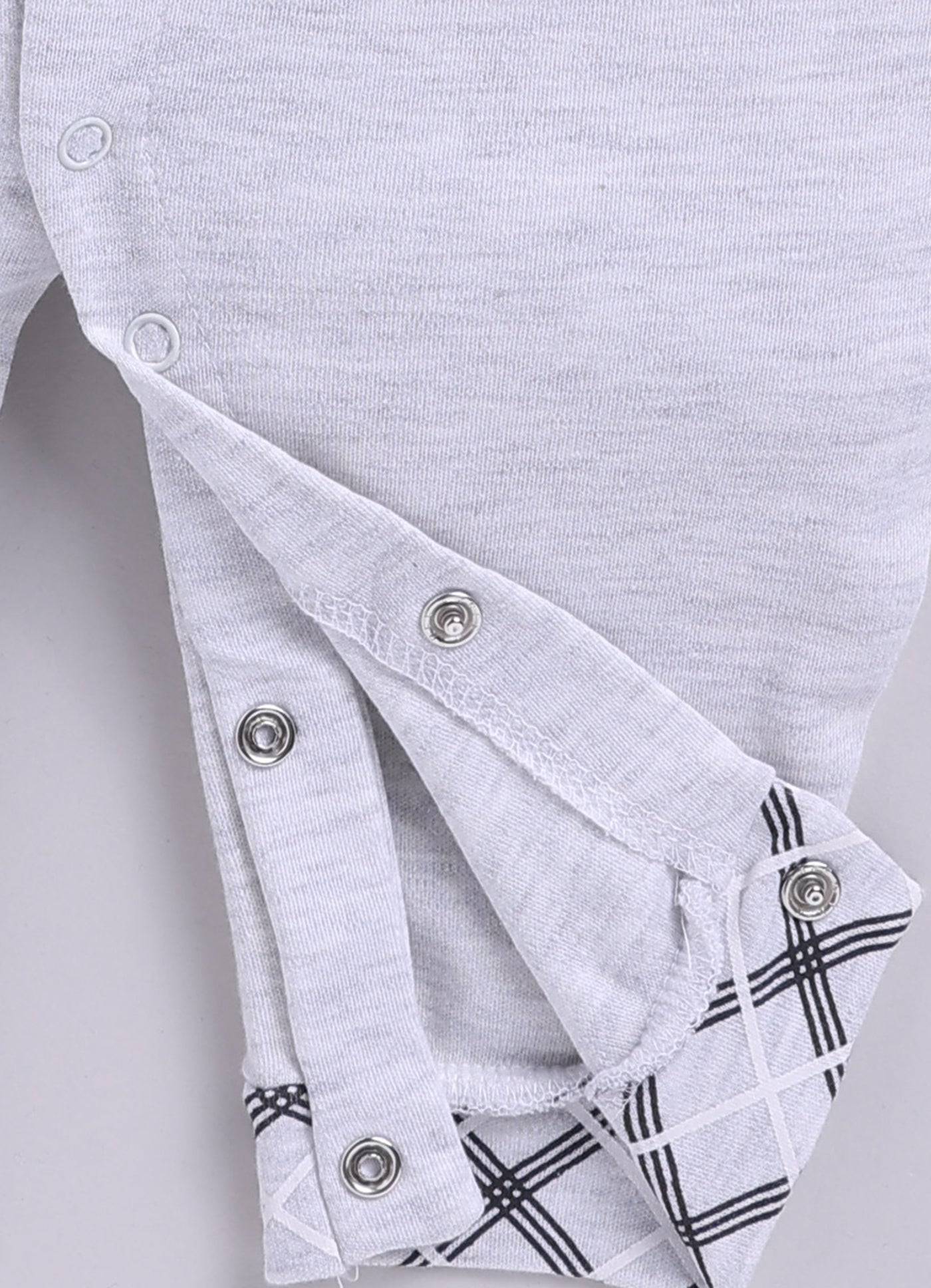 Baby Boy Cute Bow Waistcoat Style Romper-Grey