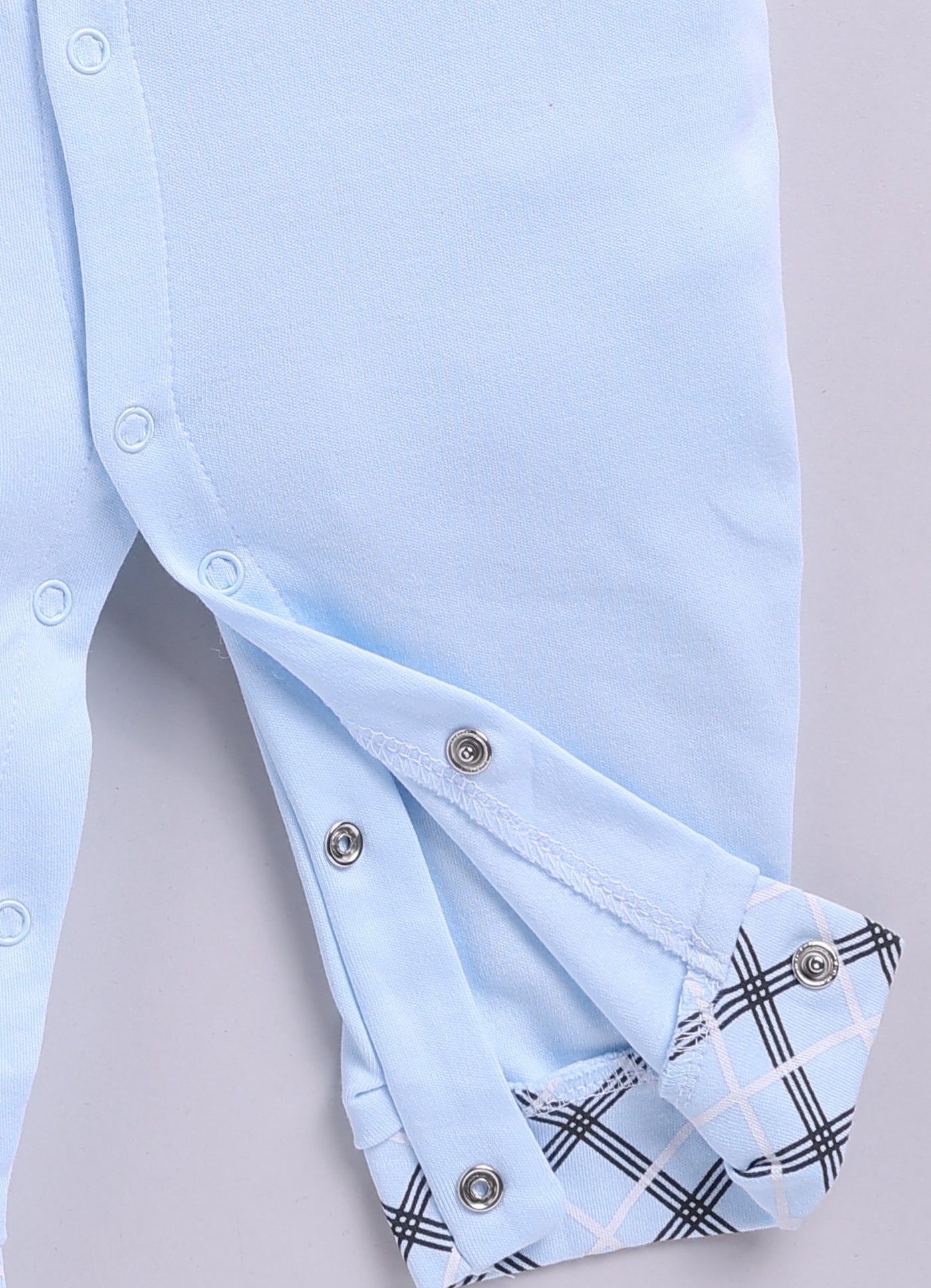 Baby Boy Cute Bow Romper-Sky Blue