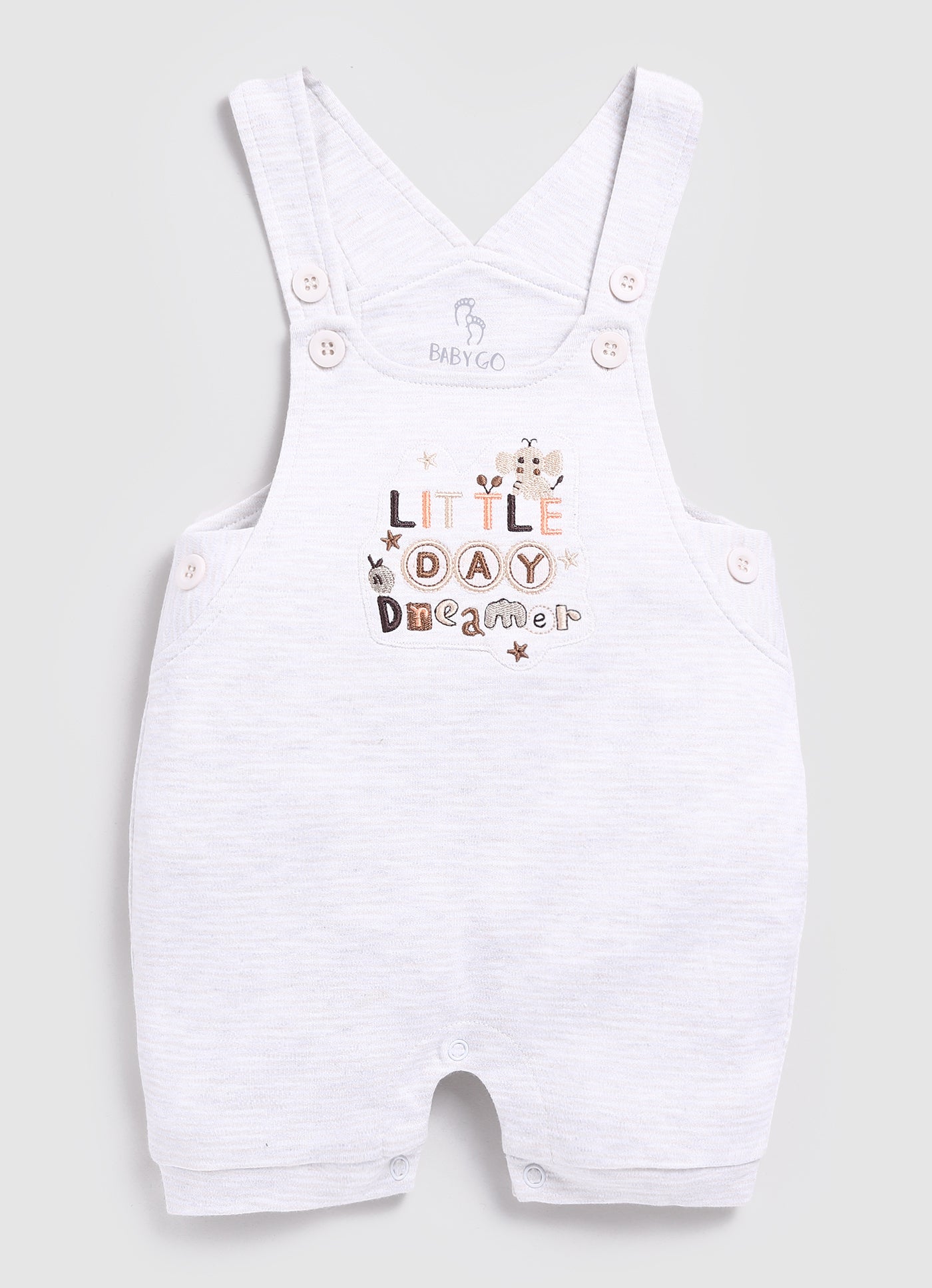 Little Day Dreamer Baby Boy Dungaree-Beige