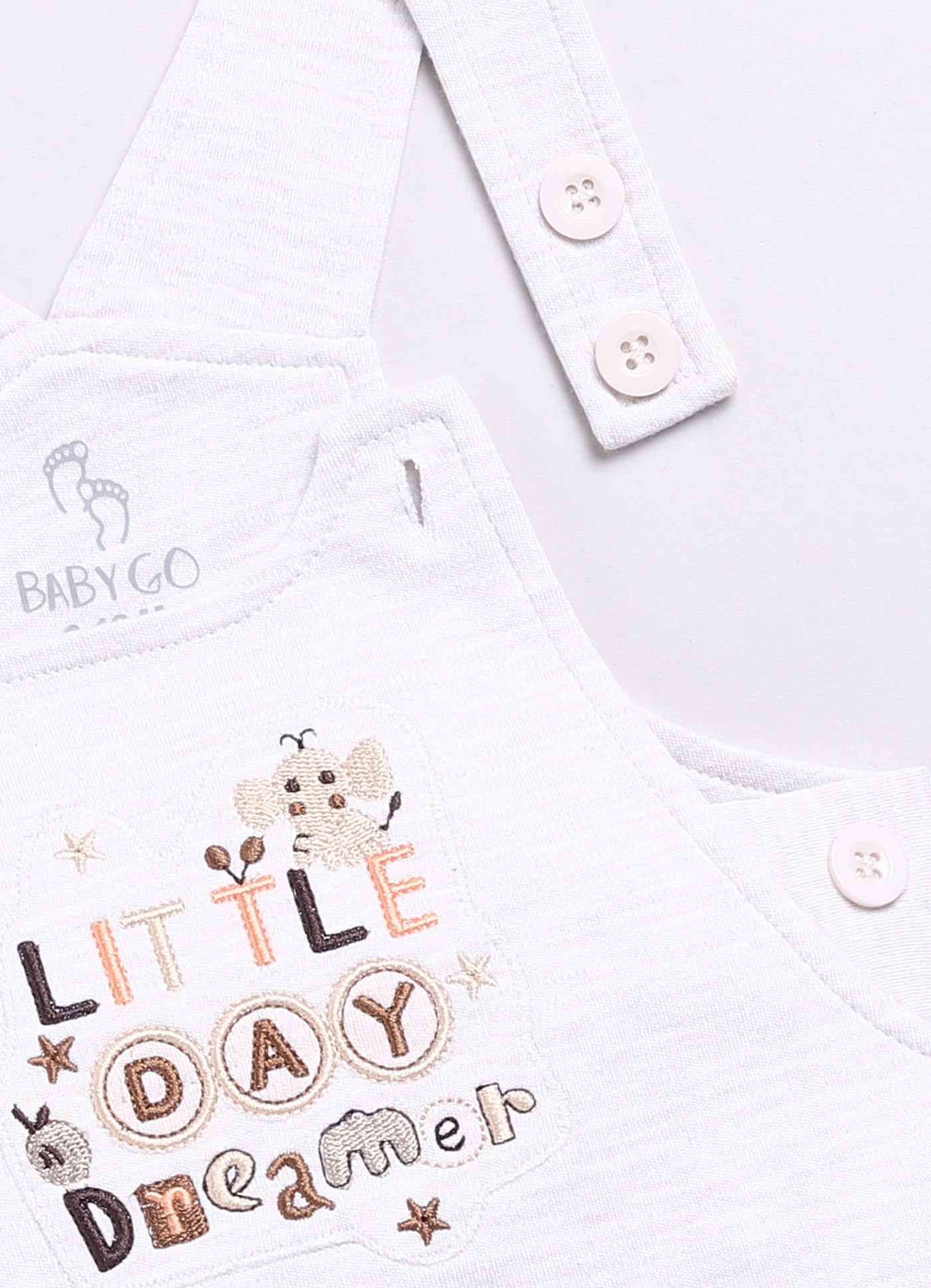 Little Day Dreamer Baby Boy Dungaree-Beige