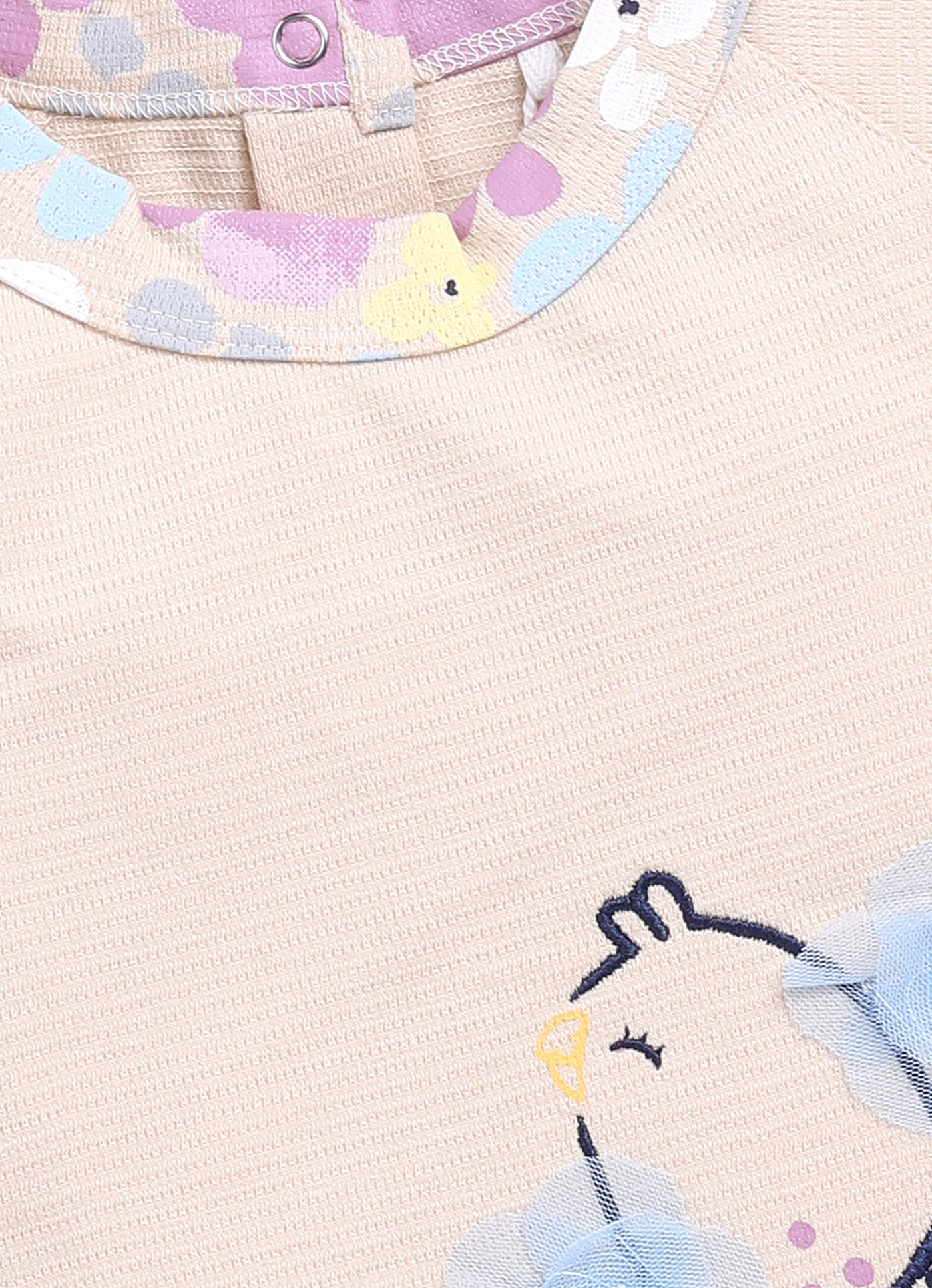 Baby Girl T shirt and Short set-Beige