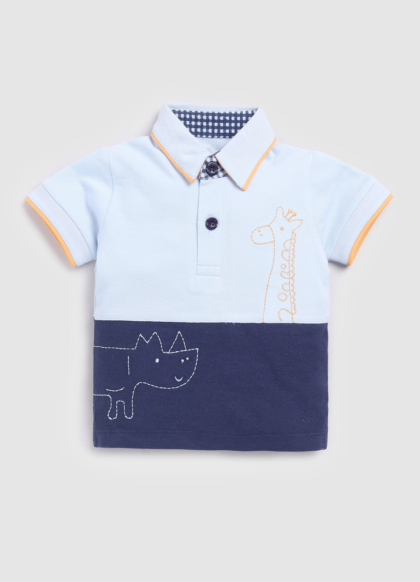 Boy's Printed T shirt with Short-Sky Blue