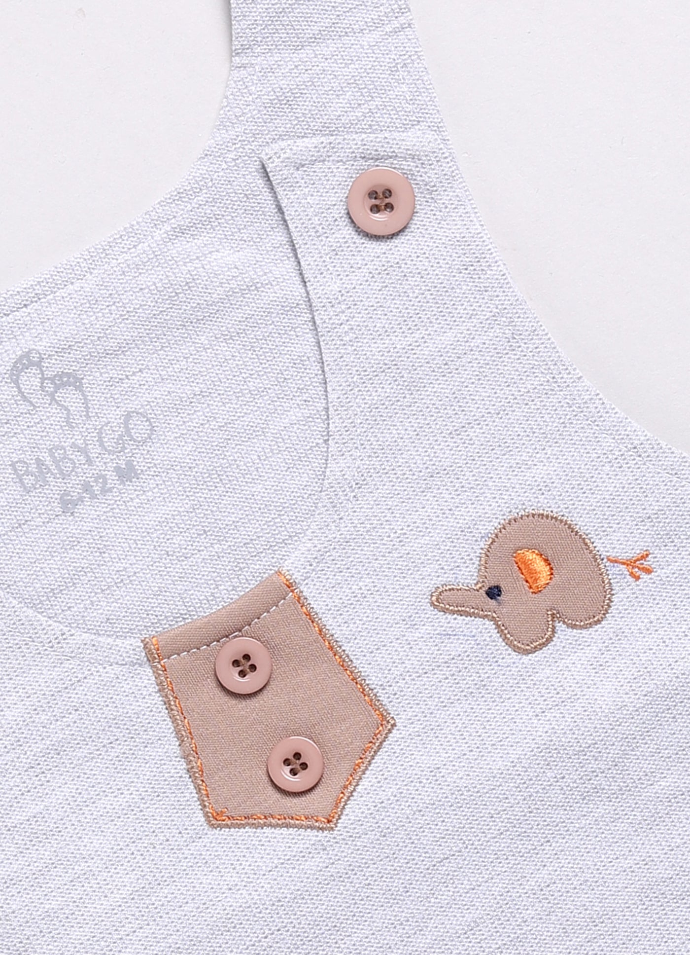 Cute Formal Baby Boy Dungaree-Beige