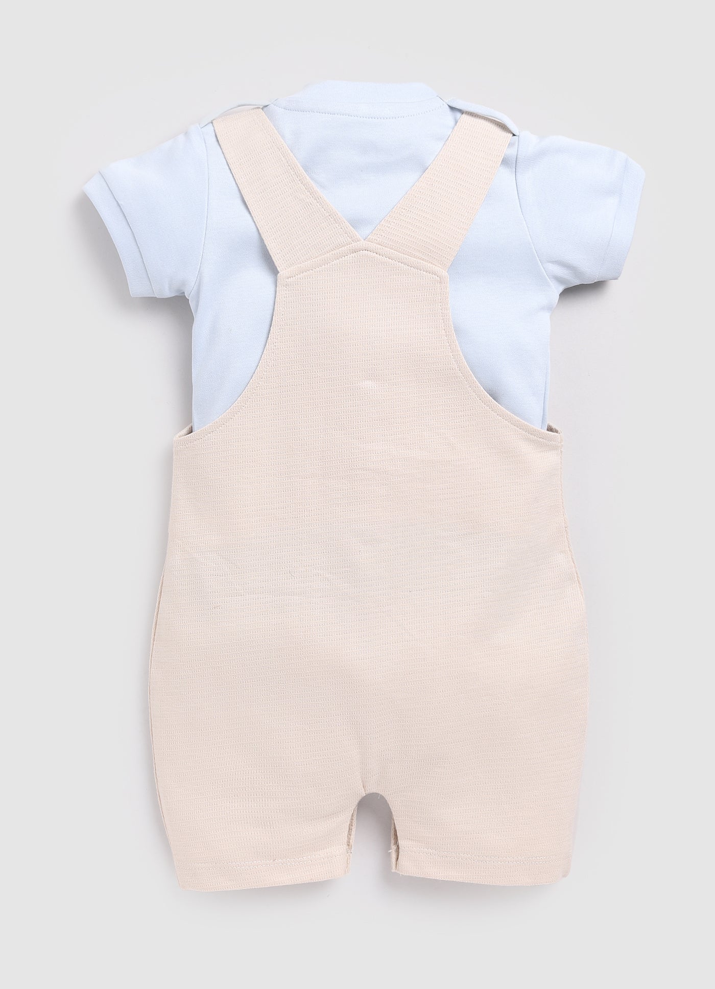 Baby Boy Cute Dino Dungaree-Beige