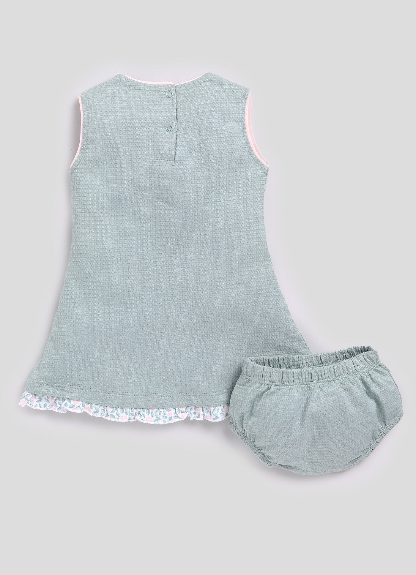 Sleeveless Baby Girl Frock-Green