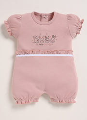 Half-Sleeve Romper for Girls – Dusty Rose Nice Day