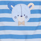 BABY GO 100% Pure Cotton Full Sleeves Rompers/Bodysuit/Sleepsuit for Baby Boys-SKY