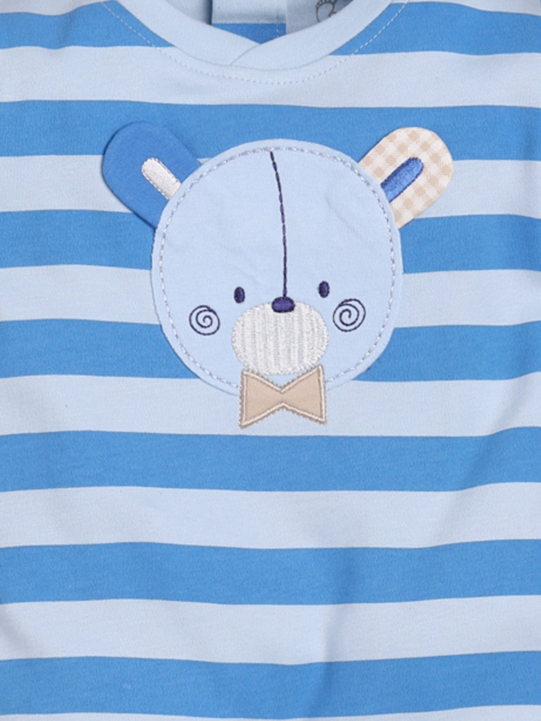 BABY GO 100% Pure Cotton Full Sleeves Rompers/Bodysuit/Sleepsuit for Baby Boys-SKY