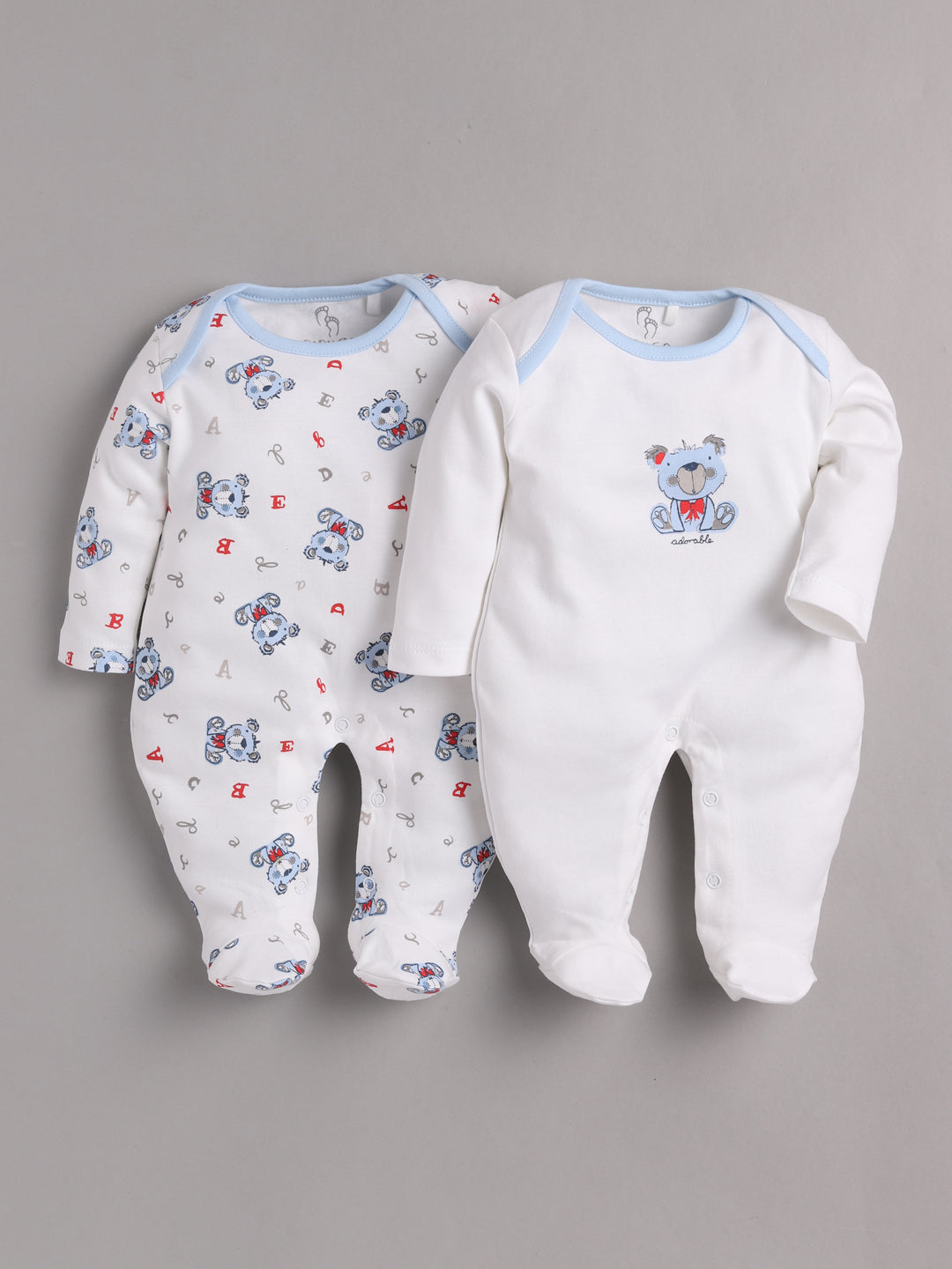 BABY GO Full Sleeve Romper For Baby Boy & Girls-WHITE