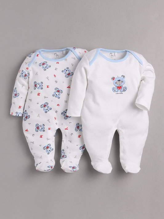 BABY GO Full Sleeve Romper For Baby Boy & Girls-WHITE