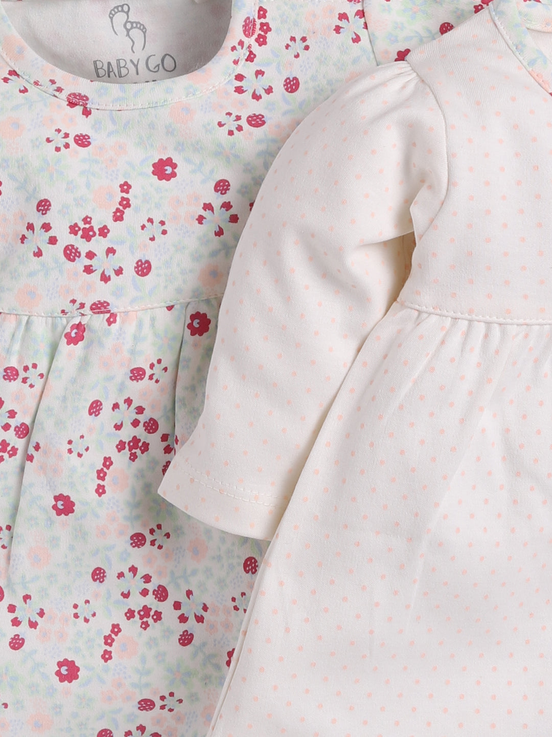Full Sleeve Frock Dresses for Baby Girls PEACH