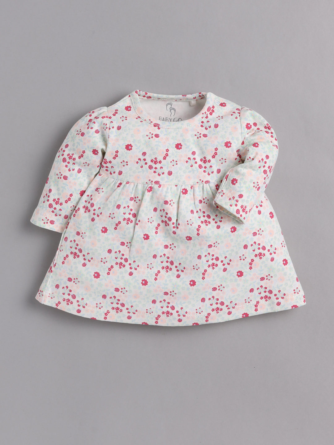 Full Sleeve Frock Dresses for Baby Girls PEACH