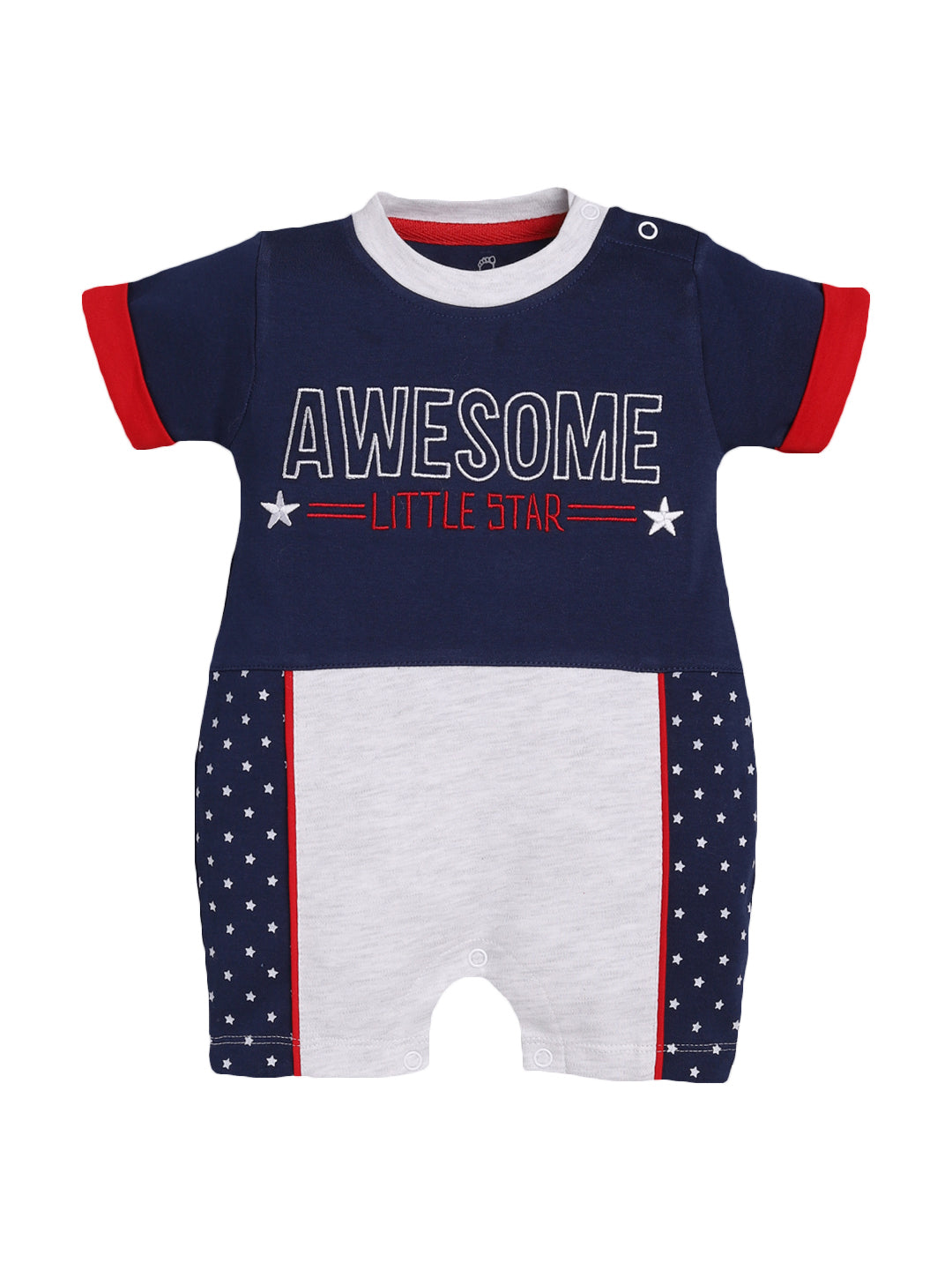 Half Sleeves Round neck Romper/Summer clothes/Creeper/new born/infent wear/ for Baby Boys 100% Pure Cotton-NAVY