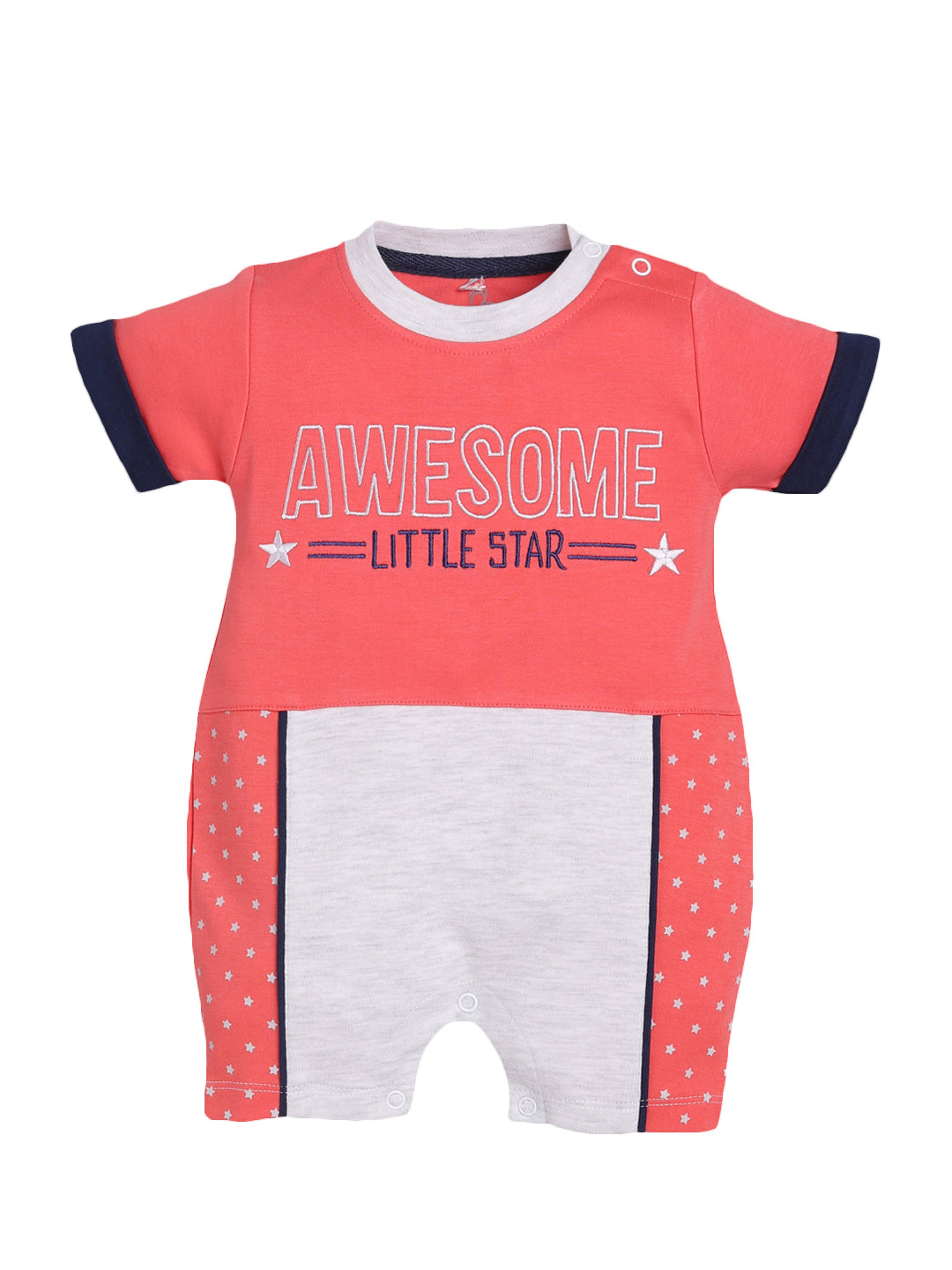 Half Sleeves Round neck Romper/Summer clothes/Creeper/new born/infent wear/ for Baby Boys 100% Pure Cotton-T.RED