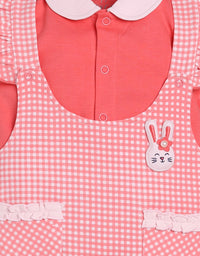 Dungarees for Baby Girls 100% pure cotton-RED
