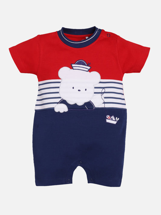 Half Sleeves Round neck Romper/Summer clothes/Creeper/new born/infent wear/ for Baby Boys 100% Pure Cotton-RED
