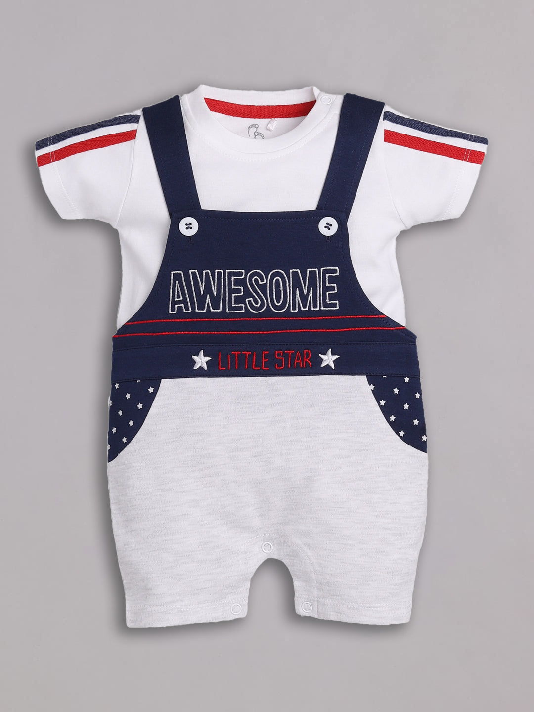 Half Sleeves Round neck Romper/Summer clothes/Creeper/new born/infent wear/ for Baby Boys 100% Pure Cotton-NAVY