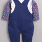 Full Sleeve Casual Cotton Dungaree Dress for Baby Boys NAVY