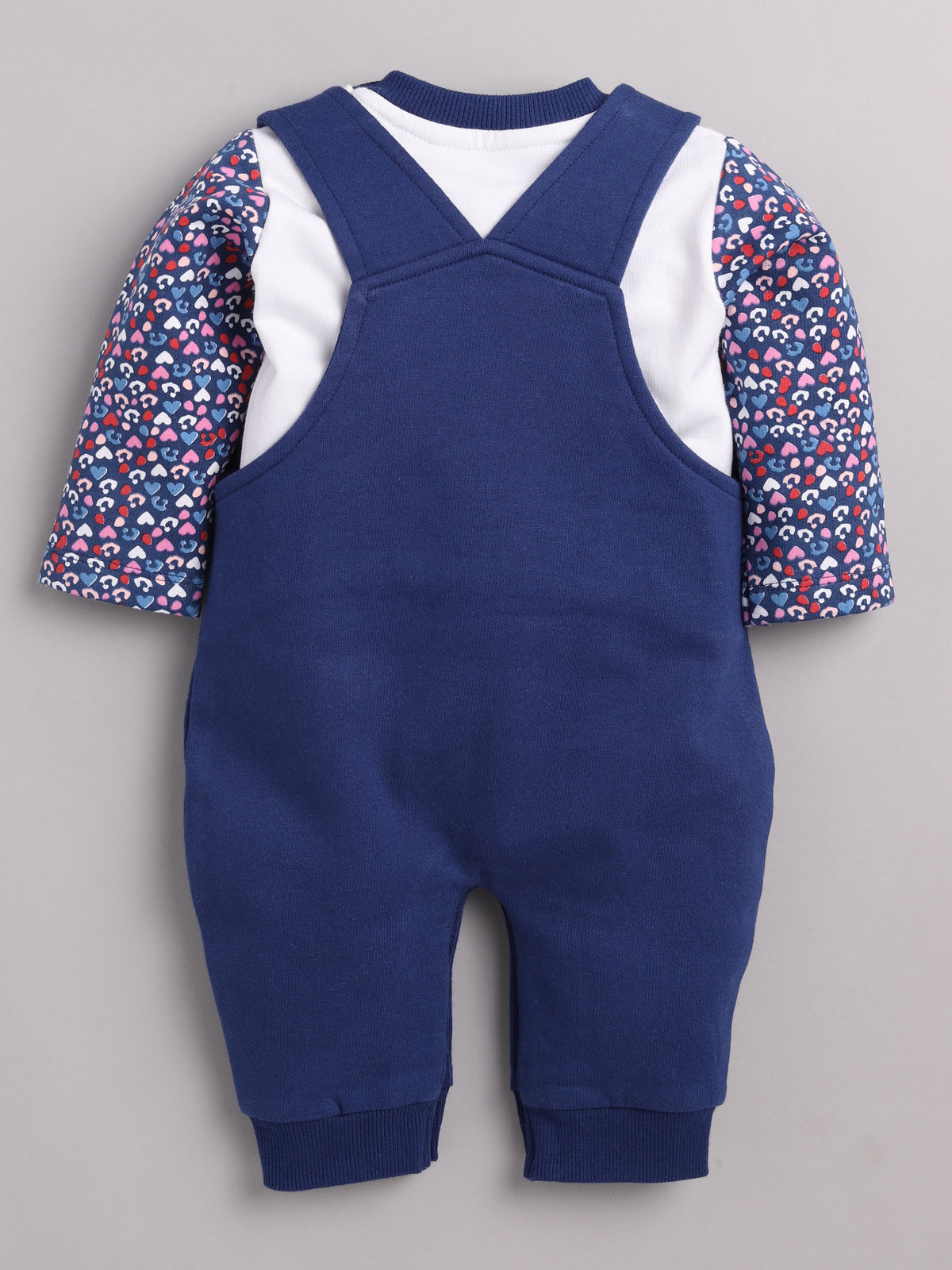 Full Sleeve Casual Cotton Dungaree Dress for Baby Boys NAVY