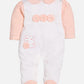 BABY GO 100% Pure Cotton Full Sleeves Rompers/Bodysuit/Sleepsuit for Baby Girls- PEACH