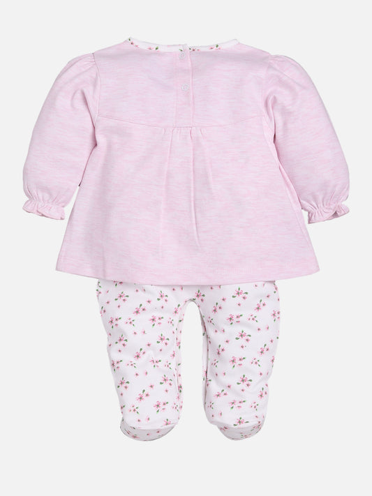 Too Cute Full Sleeves Rompers/Bodysuit/Sleepsuit for Baby Girl 100% Pure Cotton-PINK