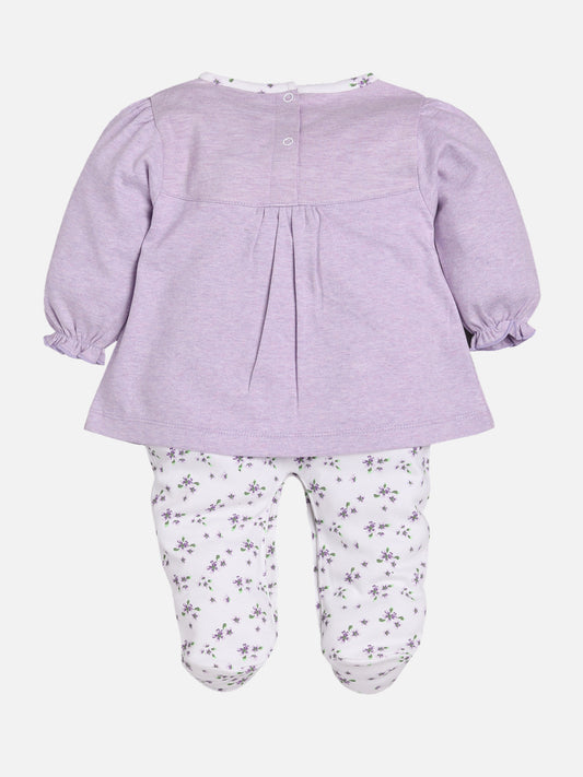 To Cute Full Sleeves Rompers/Bodysuit/Sleepsuit for Baby Girl-PEACH 100% Pure Cotton