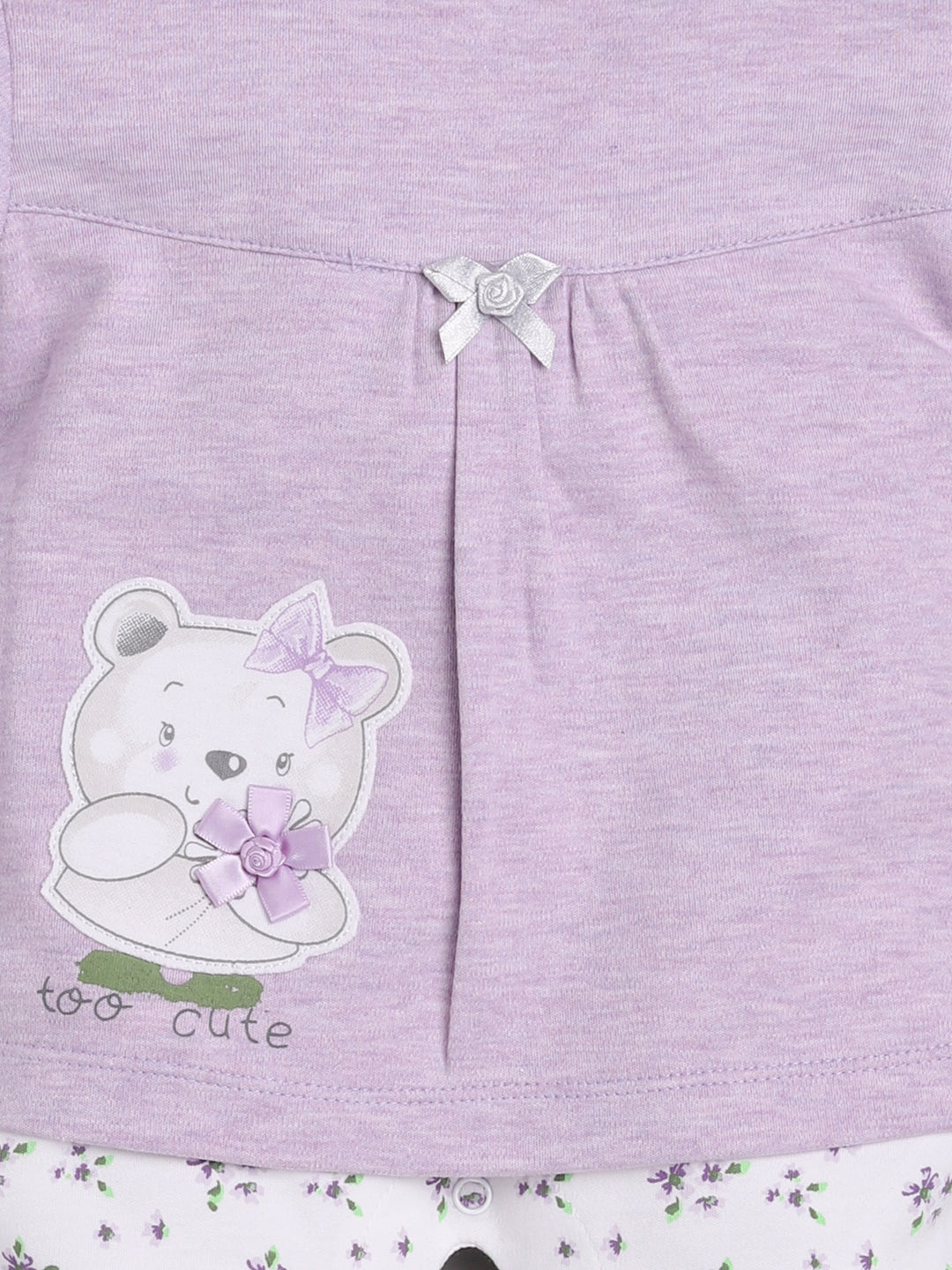 To Cute Full Sleeves Rompers/Bodysuit/Sleepsuit for Baby Girl-PEACH 100% Pure Cotton
