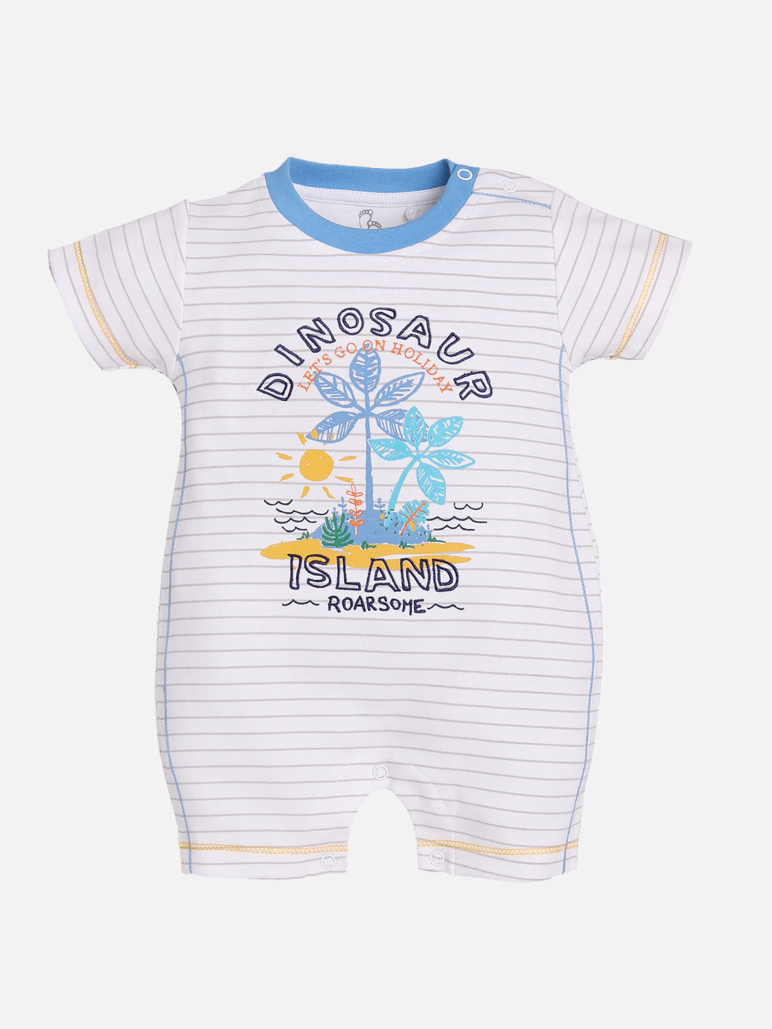 Half Sleeves Round neck Romper/Summer clothes/Creeper/new born/infent wear/ for Baby Boys 100% Pure Cotton-SKY