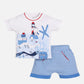 T-shirt and Shorts Set for Baby Boys 100% pure cotton-ROYAL