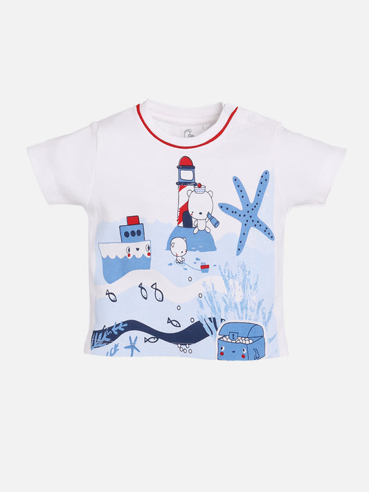 T-shirt and Shorts Set for Baby Boys 100% pure cotton-ROYAL