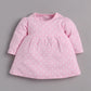 Mid/knee length baby girl kitten frock for casual wear-PINK