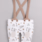 Full Sleeve Casual Cotton Dungaree Dress for Baby Boys BEIGE