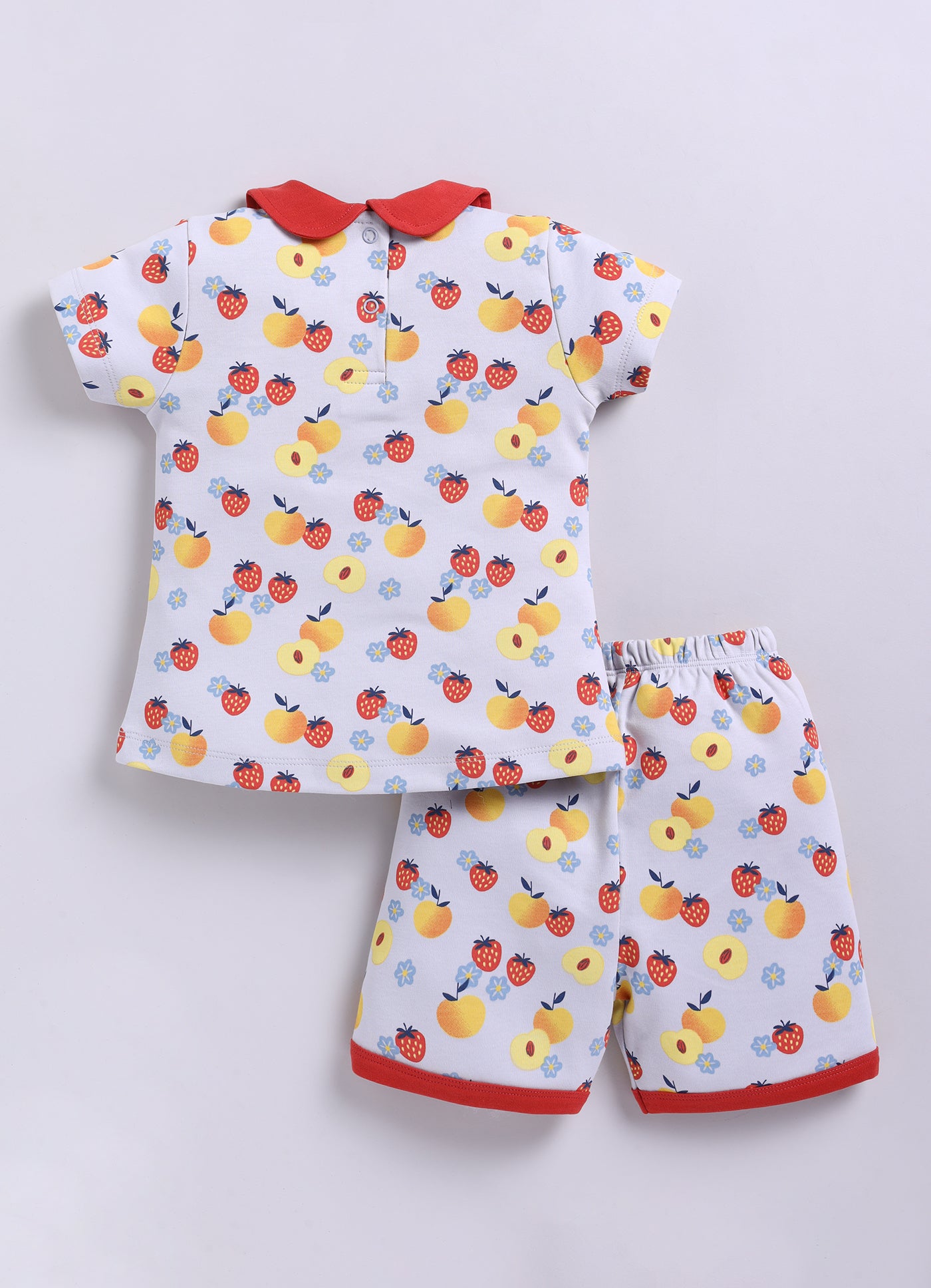 Half Sleeve Top & Bottom for Girls - Peach