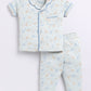 Playful Printed Half Sleeves Baby Boy Night Suit-OLIVE