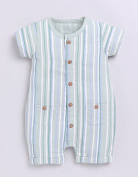 Multi Color Striped Baby Boy Half Sleeves Romper-PISTA
