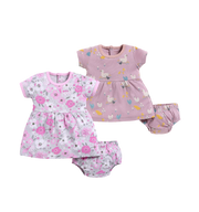 Frock – Stone and Pink