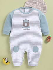 Full Sleeve Romper for Boys – Baby Blue Hello Bear