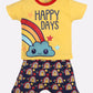 T-shirt and Shorts Set for Baby Boys 100% pure cotton-YELLOW