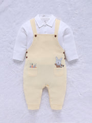 Dungaree - Baby Blue Bunny Waffle