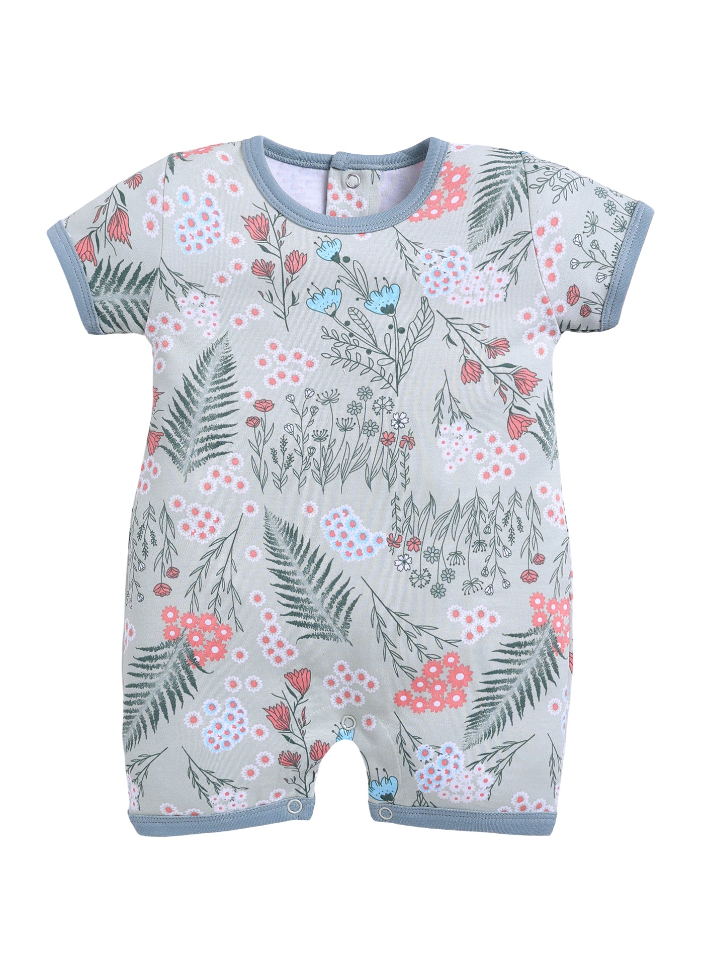 Half Sleeve Romper for Girls - Sage