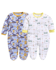 Full Sleeve Romper for Boys - Yellow & Green