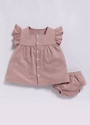 Frock – Light Mauve Buttoned Up