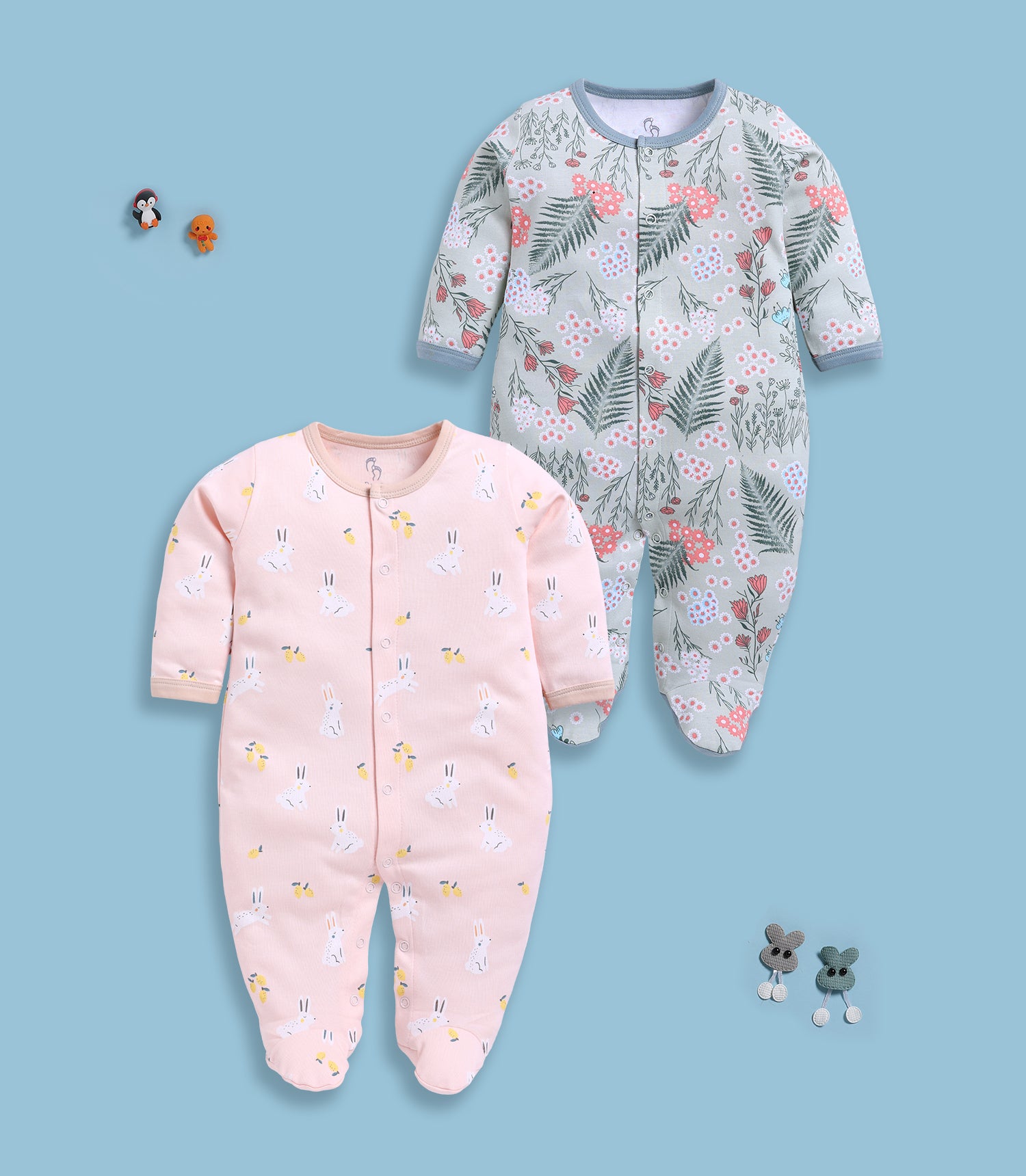 Full Sleeve Romper for Girls - Sage & Rose