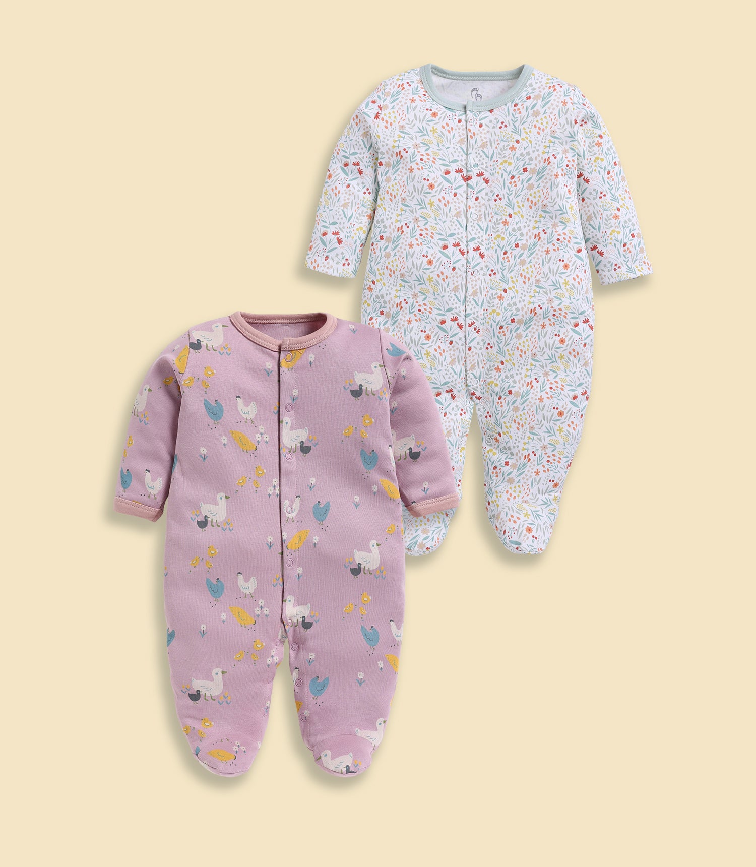 Full Sleeve Romper for Girls - Mint & Stone