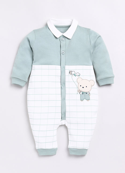 Baby Boy Dino Half T Shit & Shorts-Green
