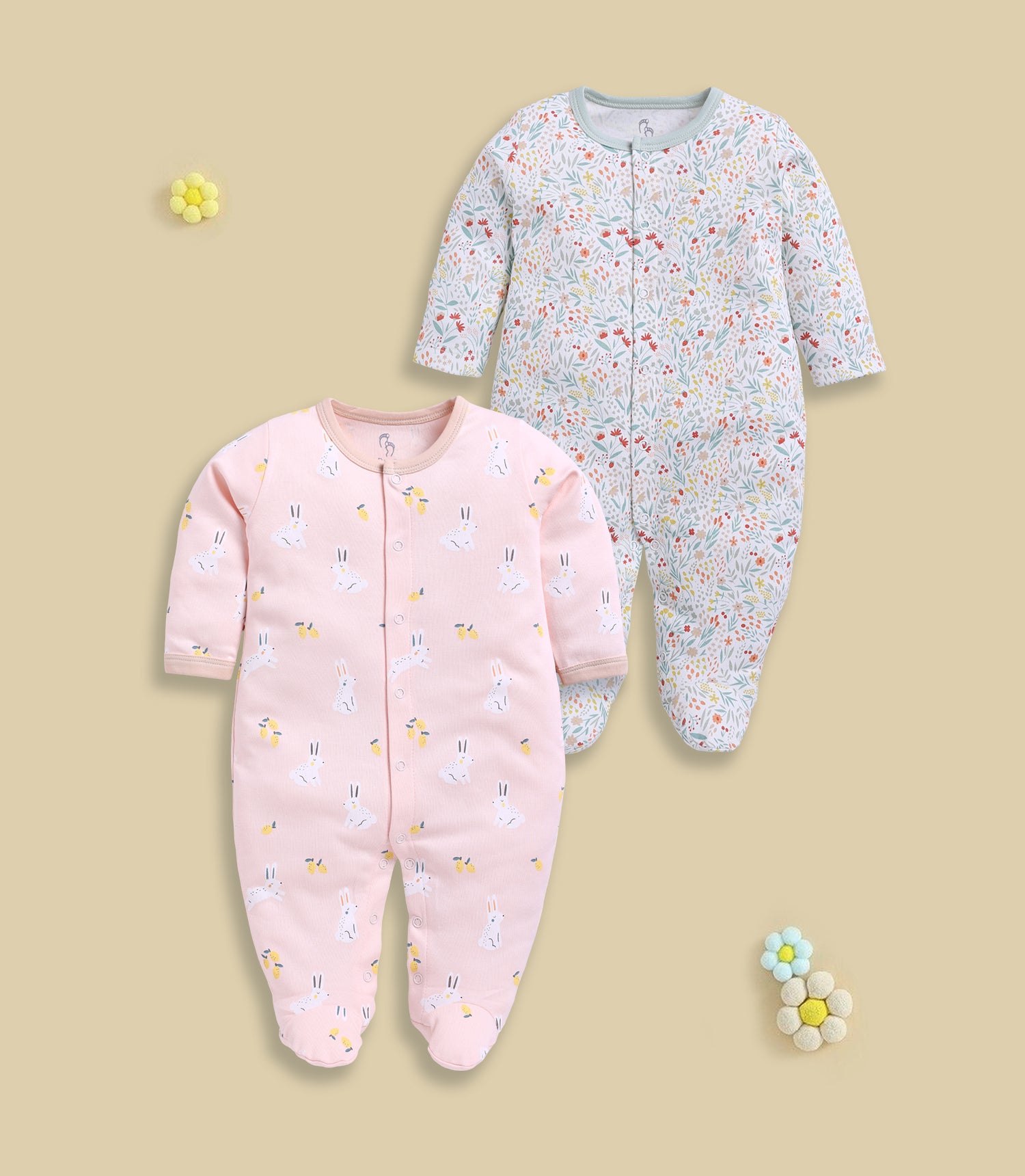 Full Sleeve Romper for Girls - Mint & Rose